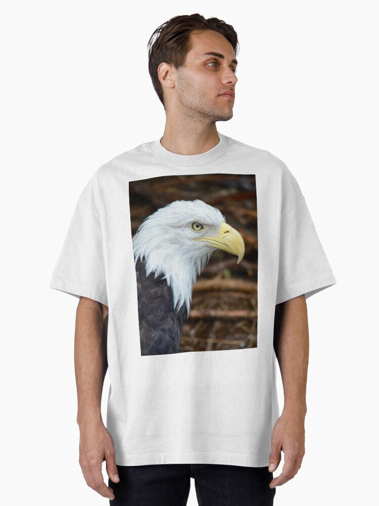 American Bald Eagle Profile Oversized Shirt T Shirt Premium Quality