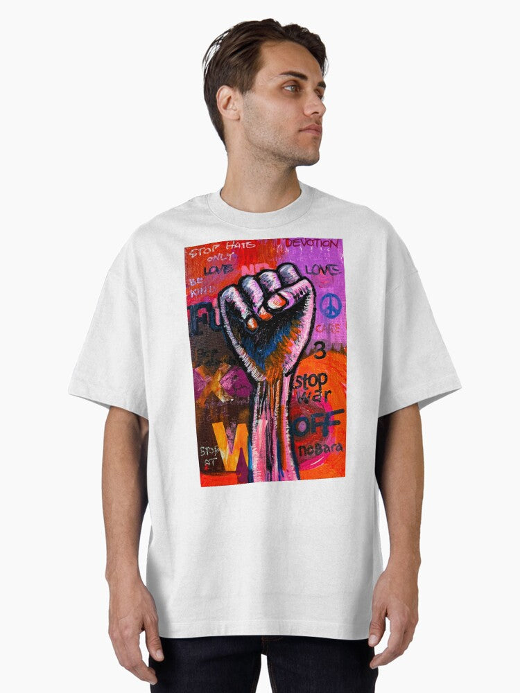 STOP OPPRESSION Oversized Shirt T Shirt Clean Design