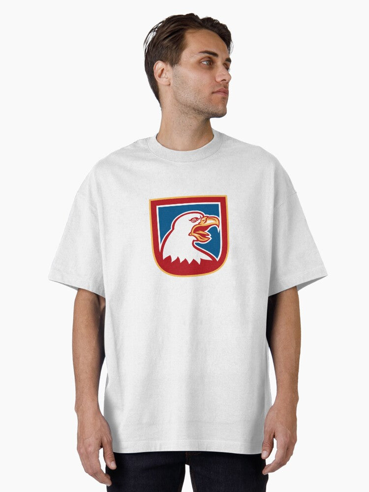 American Bald Eagle Head Shield Retro Oversized Shirt T Shirt Minimal Style