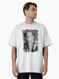 KATEYE Daniela Kpop Y2K Group Black and White Collage Digital Art Portrait Oversized T-Shirt