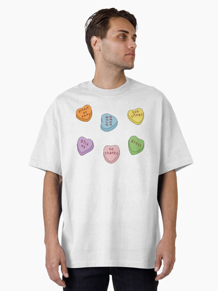 sour candy hearts Oversized Shirt T Shirt Premium Print