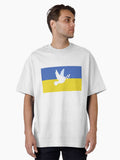 My heart with Ukraine Oversized Shirt T Shirt Peace Message