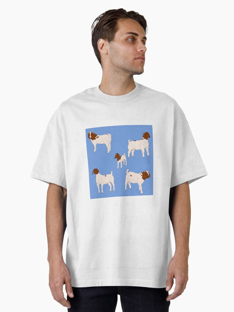 Boer Goats Pattern Blue