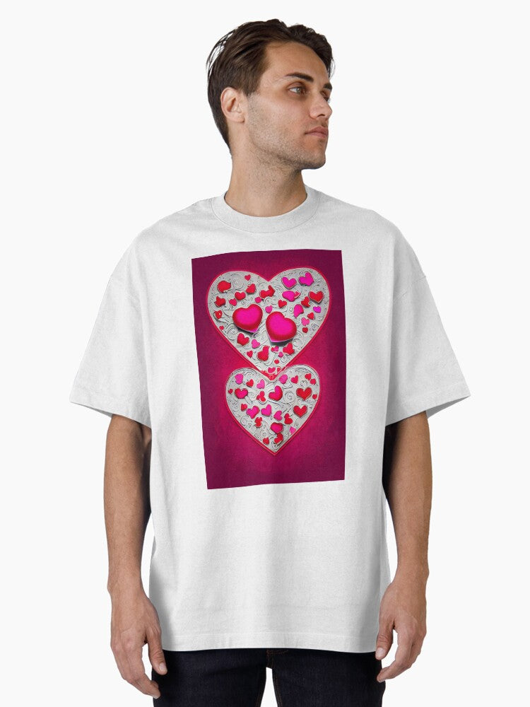 Happy Valentine Day Graphic hearts Oversized Shirt T Shirt US Market