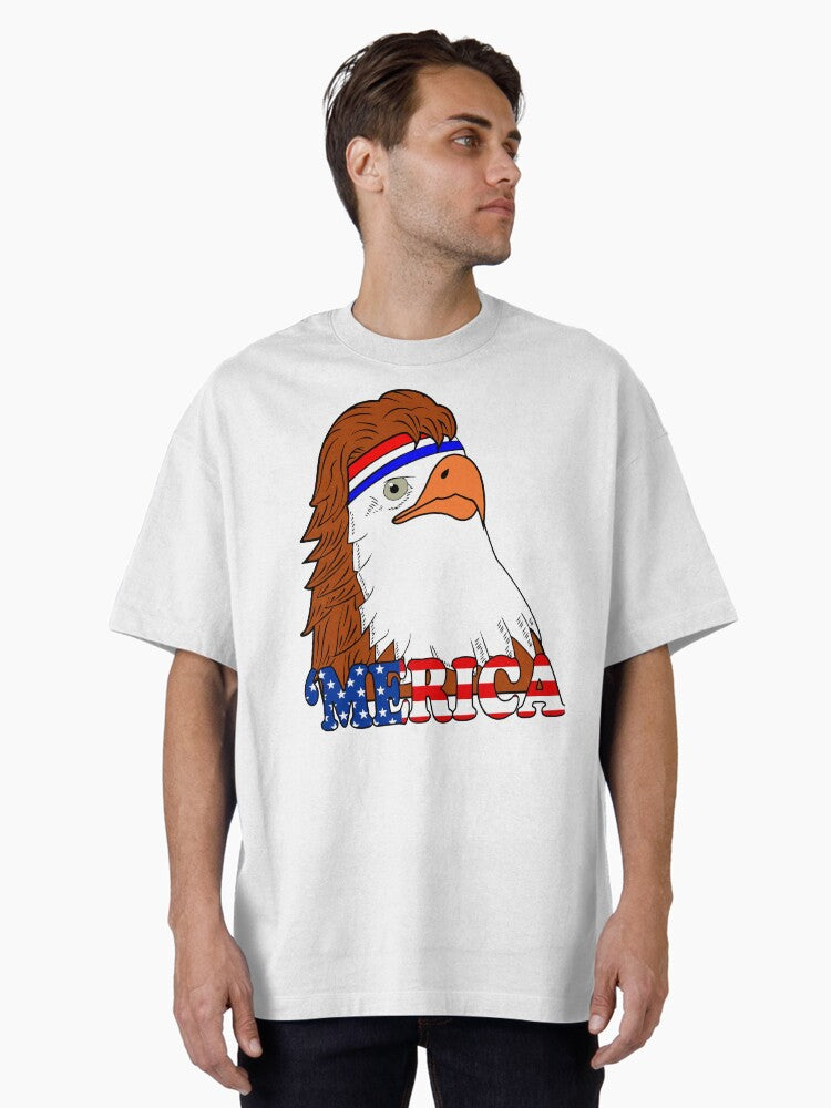 bald eagle usa american symbol Oversized Shirt T Shirt Minimal Style