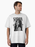KATEYE Sophia Kpop Y2K Group Scrapbook Collage Cozy Y2K Vintage Design Oversized T-Shirt