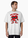 Groovy Heart Six Seven Valentines Day Oversized Shirt T Shirt Clean Design