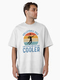 Volleyball Dad Like A Regular Dad But Cooler Fathers Day Oversized T Shirt T Shirt Streetwear Style US Top Pick