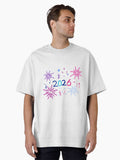 Vibrant 2026 New Year s Celebration Colorful Digits Fireworks Design Oversized T Shirt T Shirt Streetwear Style