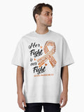 ADHD Warrior, Her Fight is our Fight ADHD Awareness Oversized T-Shirt