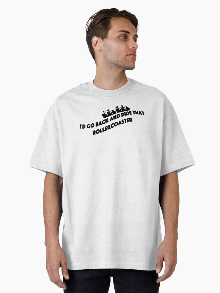 Rollercoaster Design Oversized T-Shirt T-Shirt | Viral Style | Top Pick For Fans