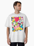 Retro Romantic patterns Valentines Day Patterns Valentines day 2022 Oversized Shirt T Shirt US Market
