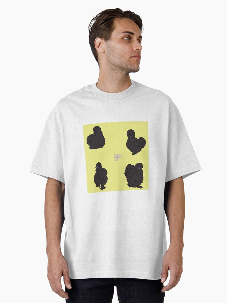 Black Silkie Chicken Pattern Yellow