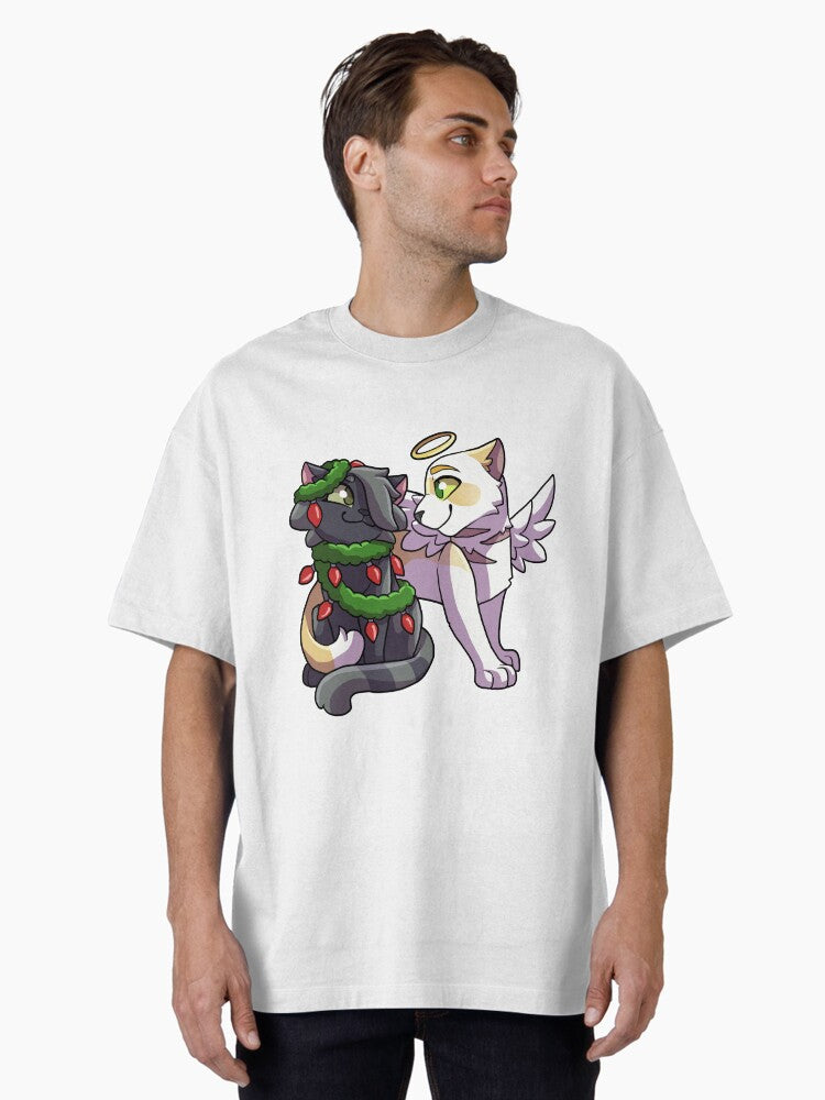 Brightfern Christmas Oversized T-shirt | Trendy Graphic Tee | Casual Unisex T-shirt