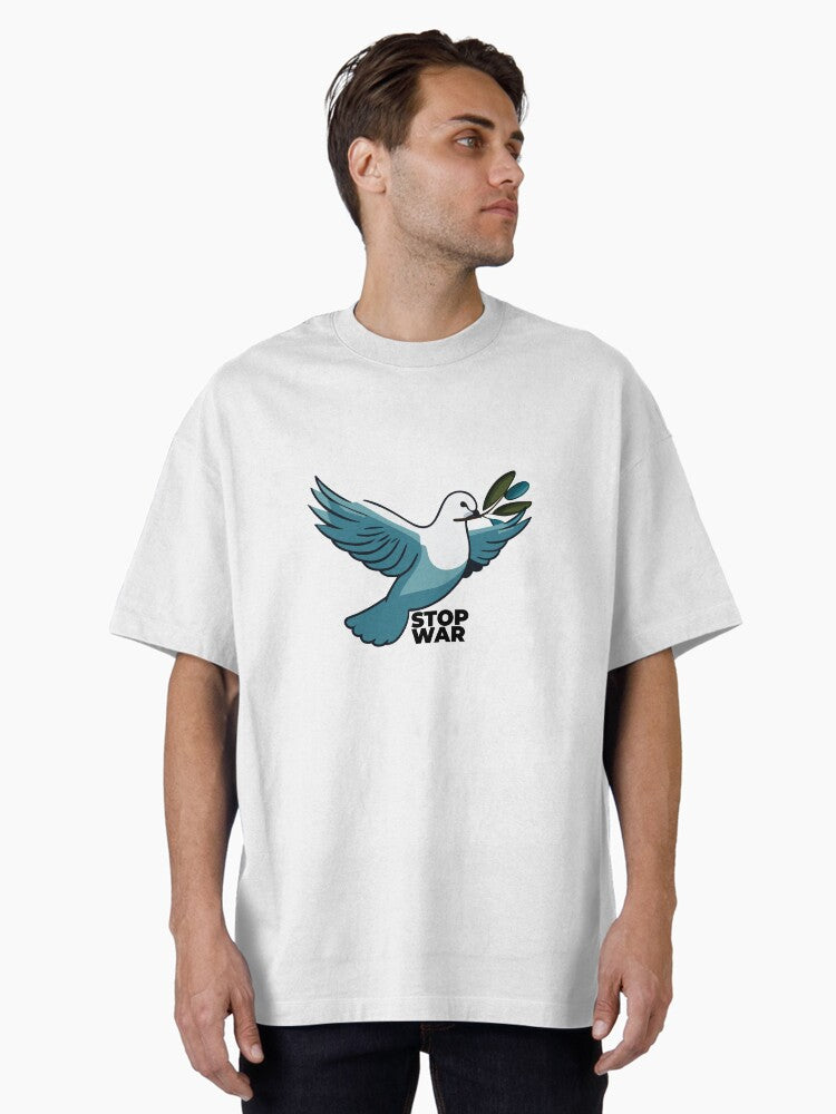 White peace dove Oversized Shirt T Shirt Clean Design