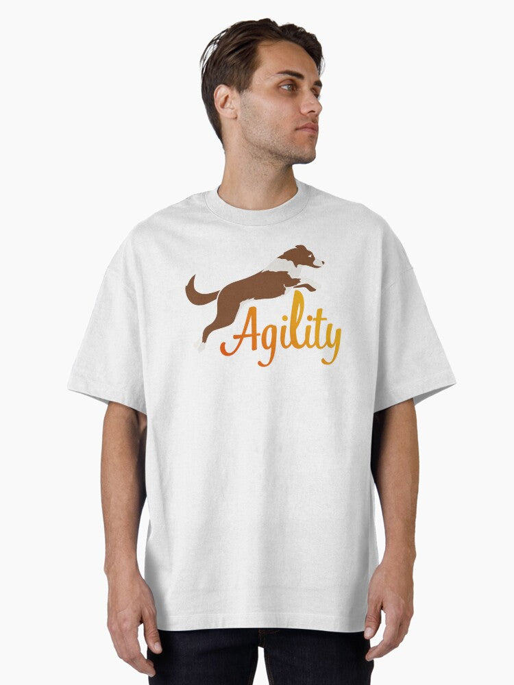 Border Collie Brown And Agility In Yellow And