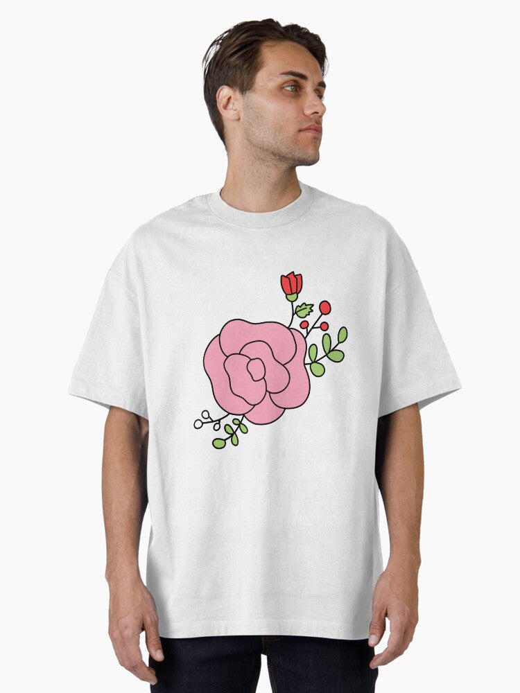 Colorful bunch of flowers Sticker Valentines Day Oversized Shirt T Shirt Minimal Style