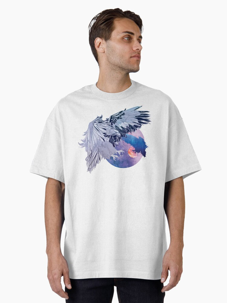 Eagle Fly to the Moon Oversized Shirt T Shirt Minimal Style