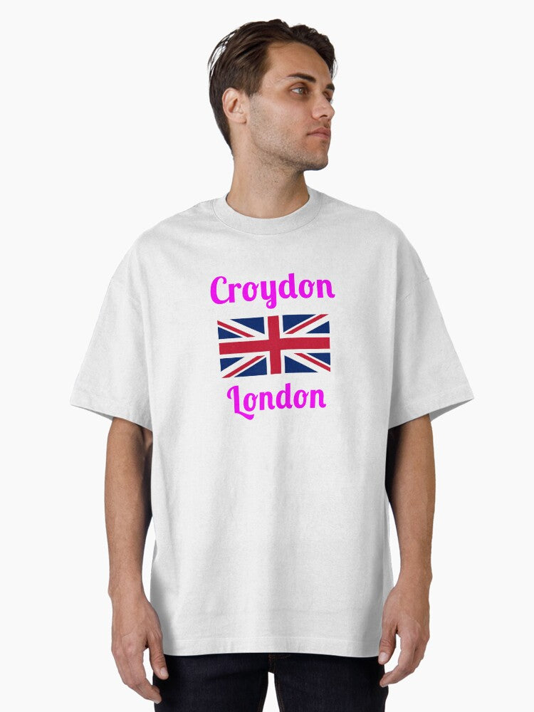 Croydon London Stylish Prints Oversized Shirt T Shirt US Trend