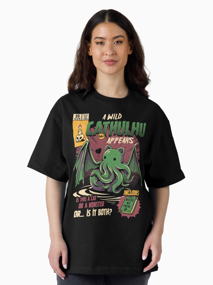 Cathulhu Oversized T Shirt Women T Shirt Premium Print Gift Ready