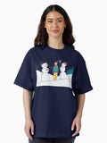 Snowmen Build a Man Man Oversized T Shirt Women T Shirt Streetwear Style Daily Wear
