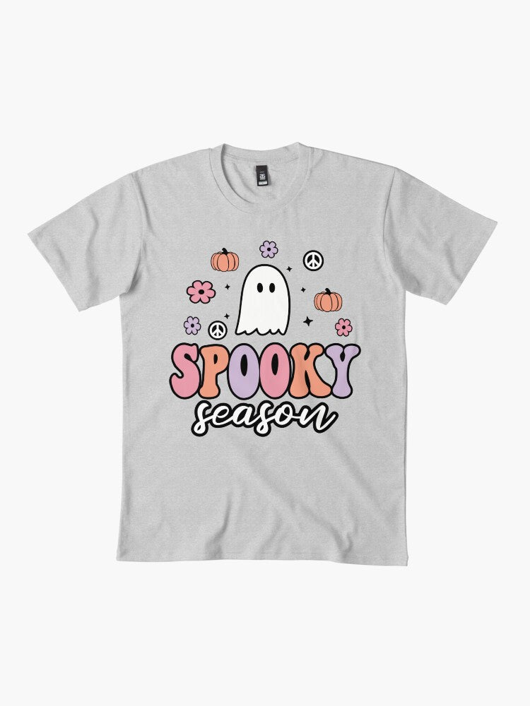 Groovy Ghost Spooky Season Retro Hippie Halloween Cute Premium T Shirt