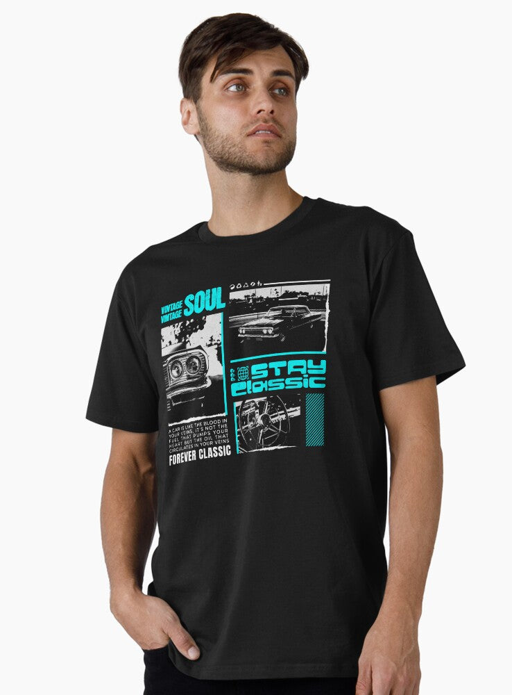 Stay Classic Vintage Car Culture Design Premium T Shirt T Shirt High Search Demand Daily Wear