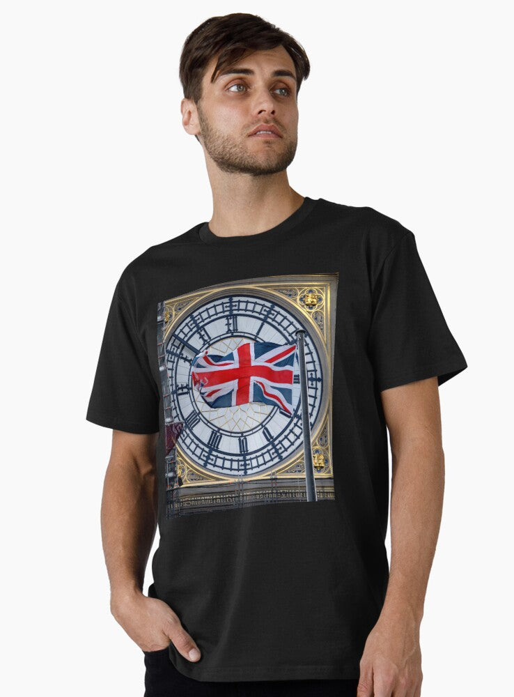 Big Ben Union Jack Flag Brexit Premium T-Shirt | Premium Unisex T-Shirt, Trending Graphic Tee