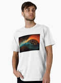 Big data abstract visualization or ethereal fantasy world or space concept in retro color palette and aesthetic AI Generative content Premium T-Shirt | Premium Unisex T-Shirt, Trending Graphic Tee