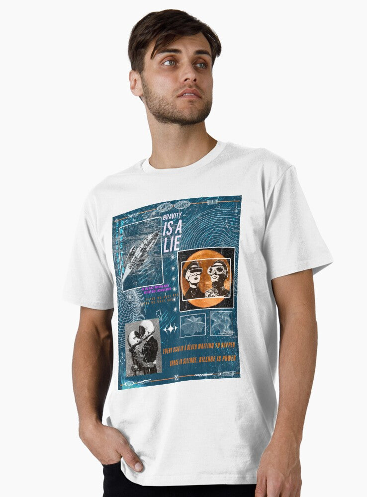 sci-fi grunge poster Premium T-Shirt | Premium Unisex T-Shirt, Trending Graphic Tee