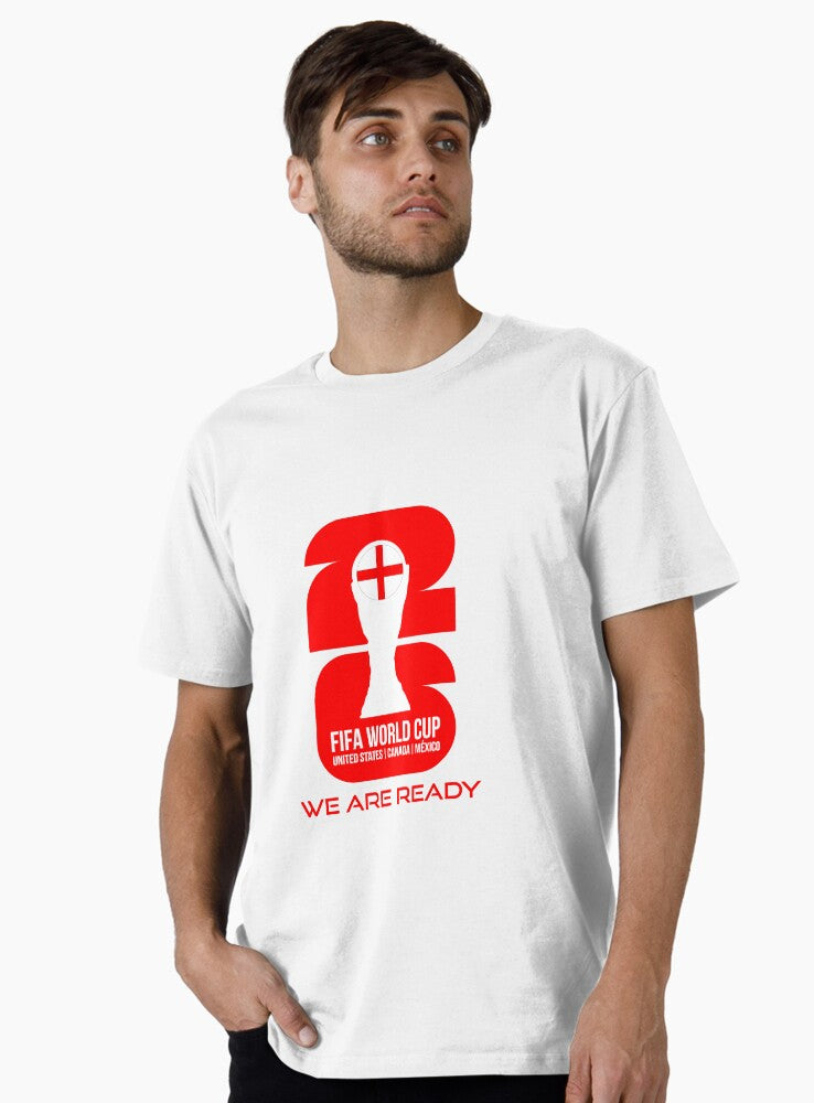 England World Cup 2026 We Are Ready Trophy Sticker Premium T-Shirt