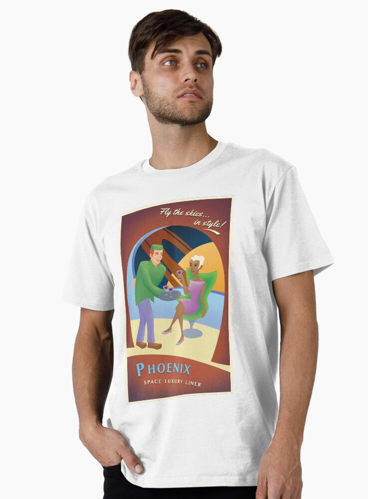 Retro Futurism Poster Premium T-Shirt | Premium Unisex T-Shirt, Trending Graphic Tee
