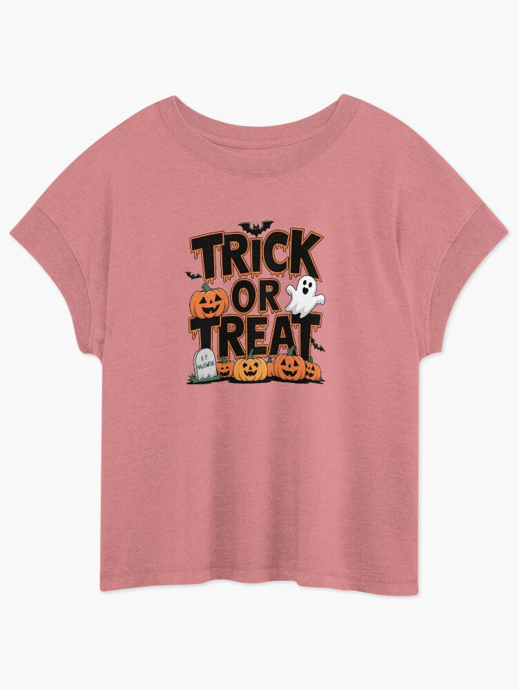 Trick Or Treat Halloween Relaxed T Shirt Premium Print