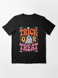 Trick Or Threat Ghost Halloween Essential T Shirt Clean Design