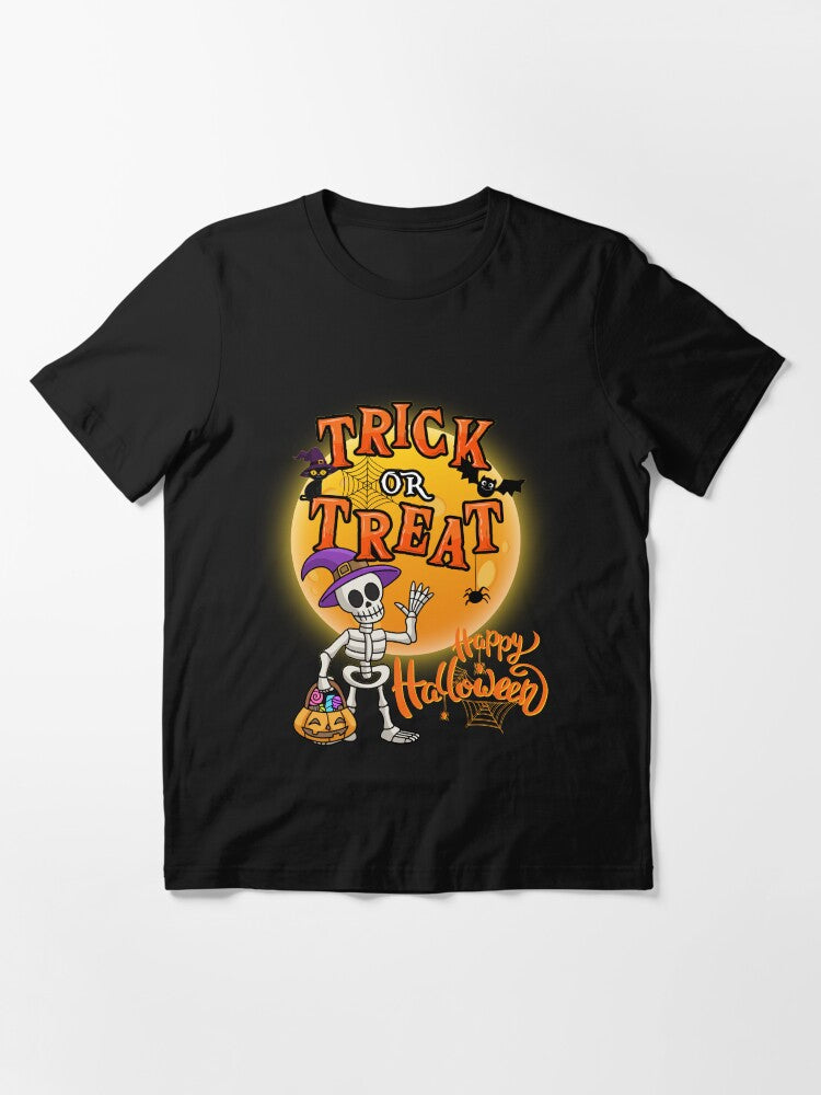 Trick Or Treat Halloween Funny Skeleton T Shirt Essential Premium Print