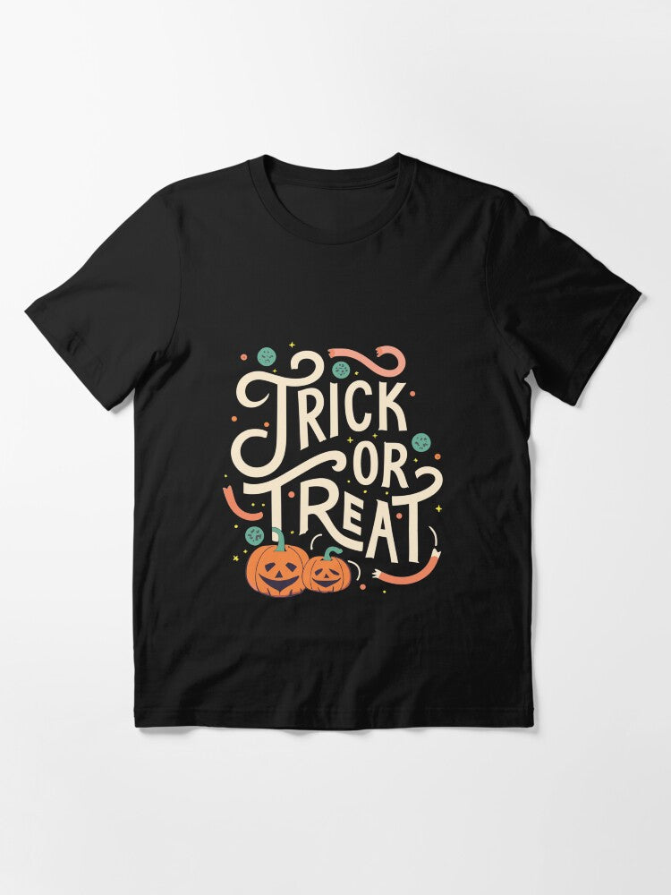 Spooky Delight Adorable Halloween Trick Or Treat Design Essential T Shirt US Trend