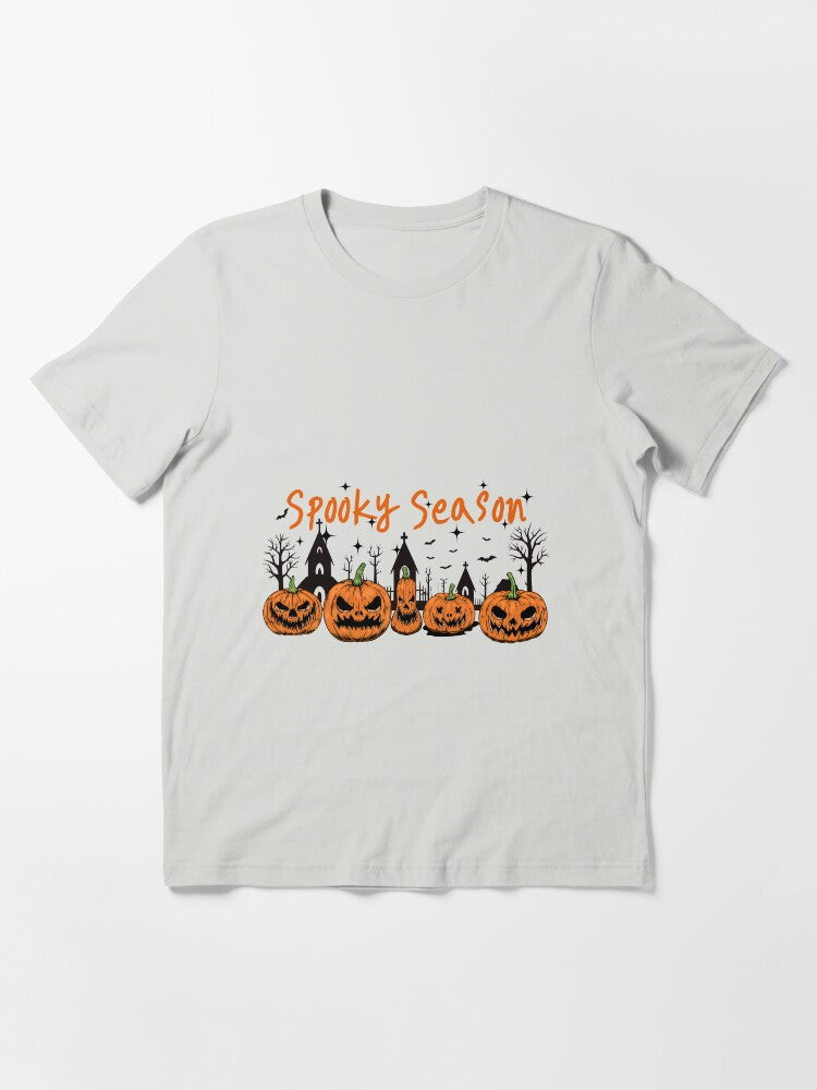 Spooky Season Shirt Vintage Jack O Lantern T Shirt Hand Drawn Pumpkin Retro Halloween Top Fall Season Apparel Gift