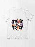 Trick Or Treat Halloween Typography T Shirt Bold Playful Spooky Design Essential Gift Ready