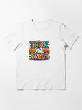 Trick Or Treat Halloween T Shirt Design Boo Pumpkin Tee Essential Clean Design