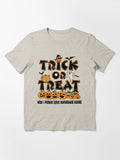 Trick Or Treat Halloween Graphic T Shirt Essential Premium Print