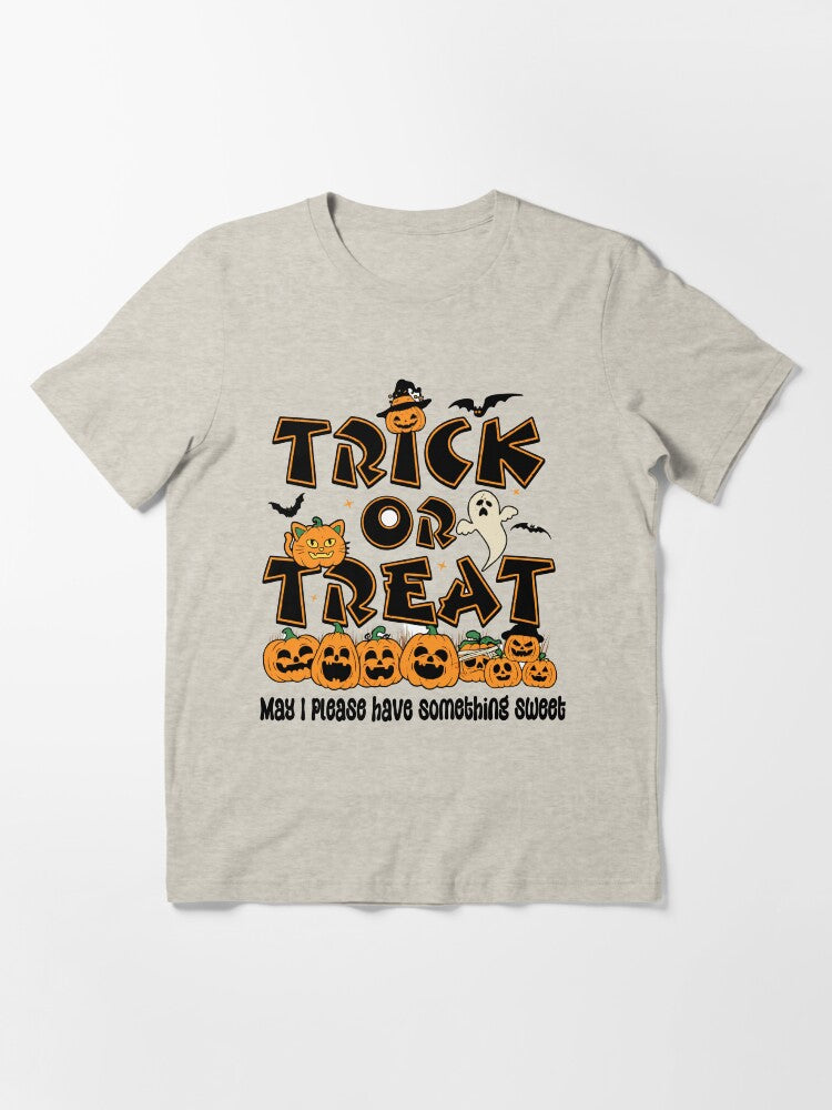Trick Or Treat Halloween Graphic T Shirt Essential Premium Print