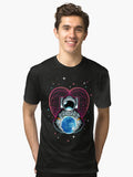 LOVE YOU TO THE MOON AND BACK Tri blend T Shirt T Shirt Premium Print Gift Ready