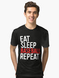 Eat Sleep Baseball Repeat Tri blend T Shirt T Shirt Premium Print Hot Right Now