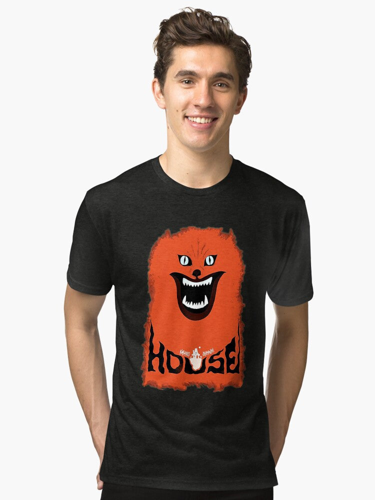 House hausu Logo Tri blend T Shirt T Shirt Comfort Fit Fan Favorite