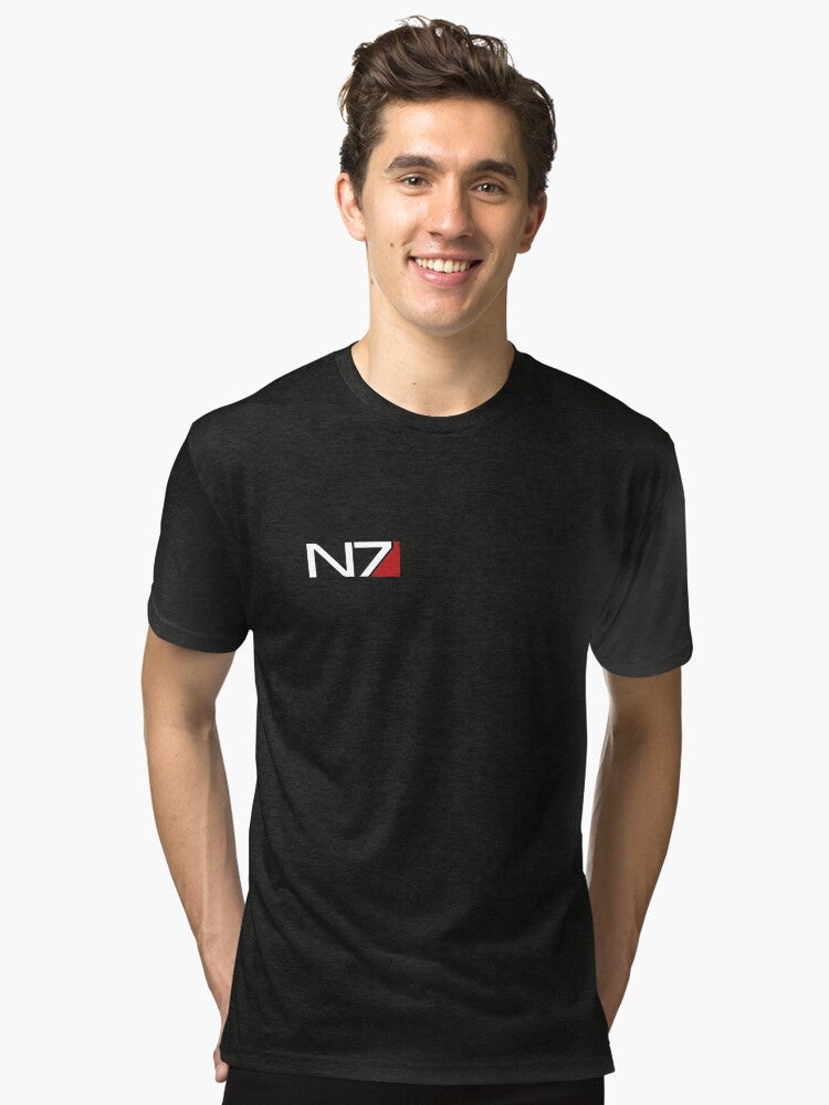 Mass Effect N7 Tri blend T Shirt T Shirt Premium Print Daily Wear
