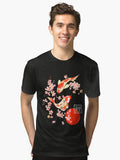 Cherry Blossom Koi Carp Fish Japanese Sakura Tri blend T Shirt T Shirt Viral TikTok Hot Right Now