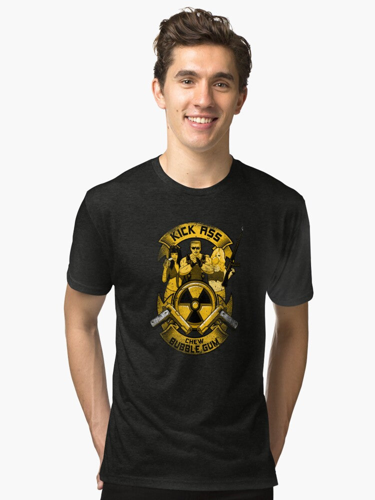 Kick Ass and Chew Bubble Gum Tri blend T Shirt T Shirt High Search Demand Gift Ready
