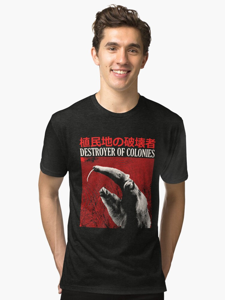 Destroyer of Colonies Anteater Tri blend T Shirt T Shirt Viral TikTok Gift Ready
