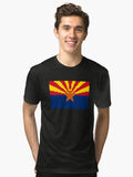 Pixelated Arizona Flag Tri blend T Shirt T Shirt Trending US Gift Ready