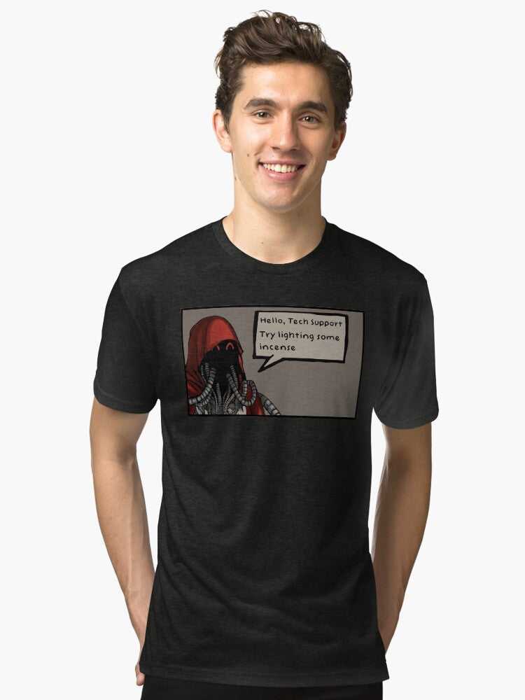 Admech Tech Support Try Lighting Some Incense Tri blend T Shirt T Shirt Streetwear Style Best Seller Look
